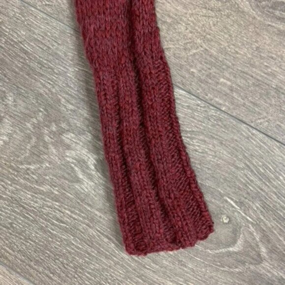 Talula Aritzia Women's Lenox Cardigan Sweater Knit Cashmere Wool Burgundy - Picture 10 of 15